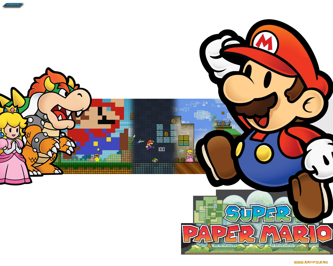 Обои Super Paper Mario Видео Игры Super Paper Mario, обои для рабочего  стола, фотографии super, paper, mario, видео, игры Обои для рабочего стола,  скачать обои картинки заставки на рабочий стол.